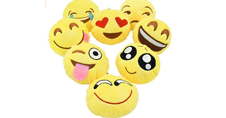 Mini Emoji Cushion Pillows (Set of 8) Only $9.99! (Reg. $13.99)