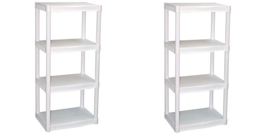 Plano 4-Tier Heavy-Duty Plastic Shelves Just $12.75! (Reg $34.32)