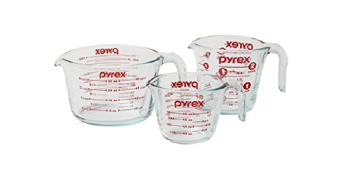 Pyrex 3-Piece Glass Measuring Cup Set Only $10!