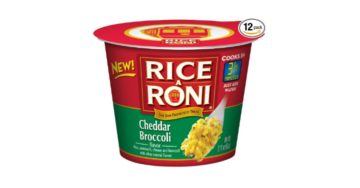 Rice a Roni Cups, Cheddar Broccoli  (Pack of 12 Cups) Only $6.64!