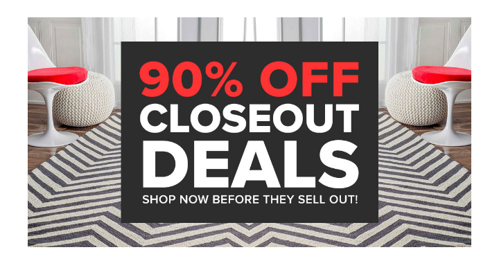 HOT! Rugs USA: Take 90% off Closeout Deals + FREE Shipping!