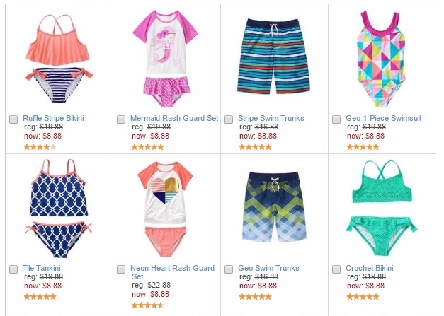 LAST DAY!! $8.88 Swimwear + FREE Shipping at Crazy 8!