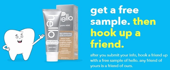 Free Tube of Hello Extra Whitening Toothpaste!