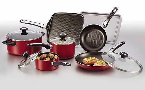 RUN!!! Farberware High Performance 17-pc. Nonstick Cookware Set $55.99 + $10 Kohl’s Cash + $30 Rebate! Five Colors!