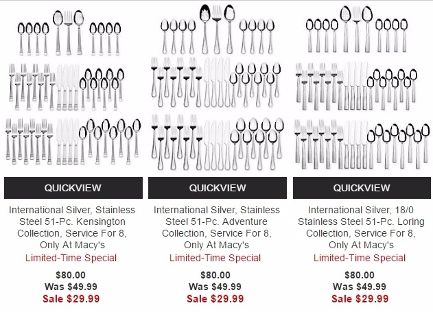International Silver Stainless Steel 51-pc Flatware Set Just $29.99! Service for 8!
