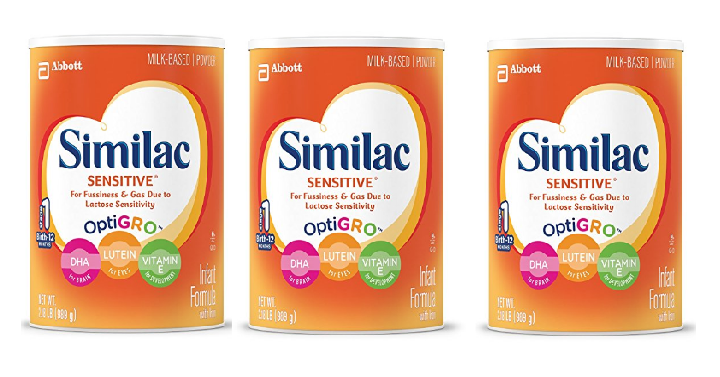 Similac Sensitive Infant Formula with Iron (Pack of 3) Only $69.44 Shipped! (Reg. $106.83)