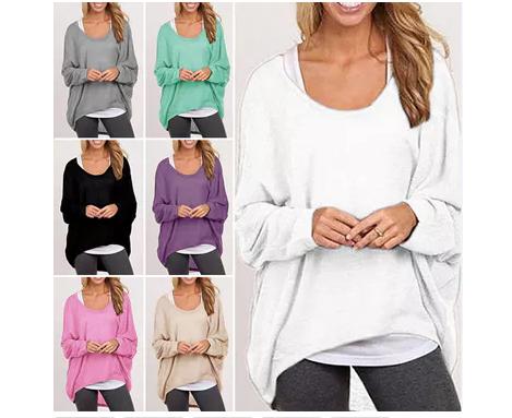 Women’s Long Sleeve Slouchy Sweatshirt – Only $9.99!
