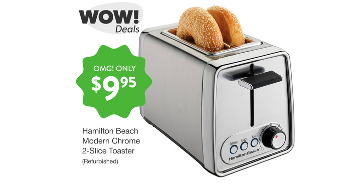 WOW! Hamilton Beach Modern Chrome 2-Slice Toaster Only $9.95! (Compare to $25)