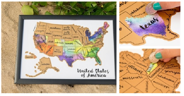 Scratch Your Travels USA Map Only $19.99! (Reg. $27.99)