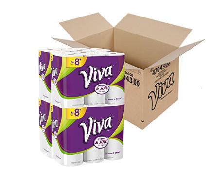 VIVA Choose-A-Sheet Paper Towels, White, Big Plus Roll, 24 Rolls – Only $21.74!
