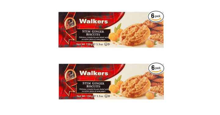 Walkers Shortbread Stem Ginger Biscuits (Count of 6 Boxes) Only $4.19!