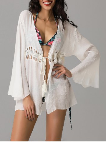 Collarless Wrap Crochet Kimono Swim Cover-Ups – Just $8.99! Free shipping!