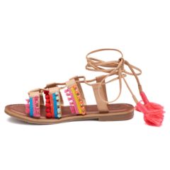 Kohl’s 30% off! Earn Kohl’s Cash! Stack Codes! Free shipping! Women’s Lace-Up Pom-Pom Sandals – Just $20.99!