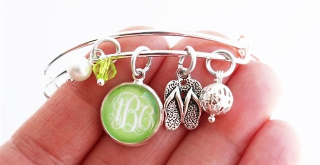 Summer Monogram Bangles – Just $5.99! Think Mother’s Day!