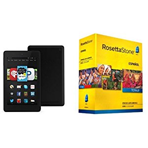 Purchase Rosetta Stone Level 1-5 set for $139.99 and get a free Fire Tablet!
