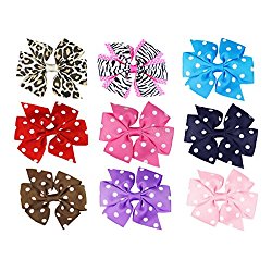 12 Printed Boutique Girls 4″- 4.5″ Hair Bows – Just $6.99!