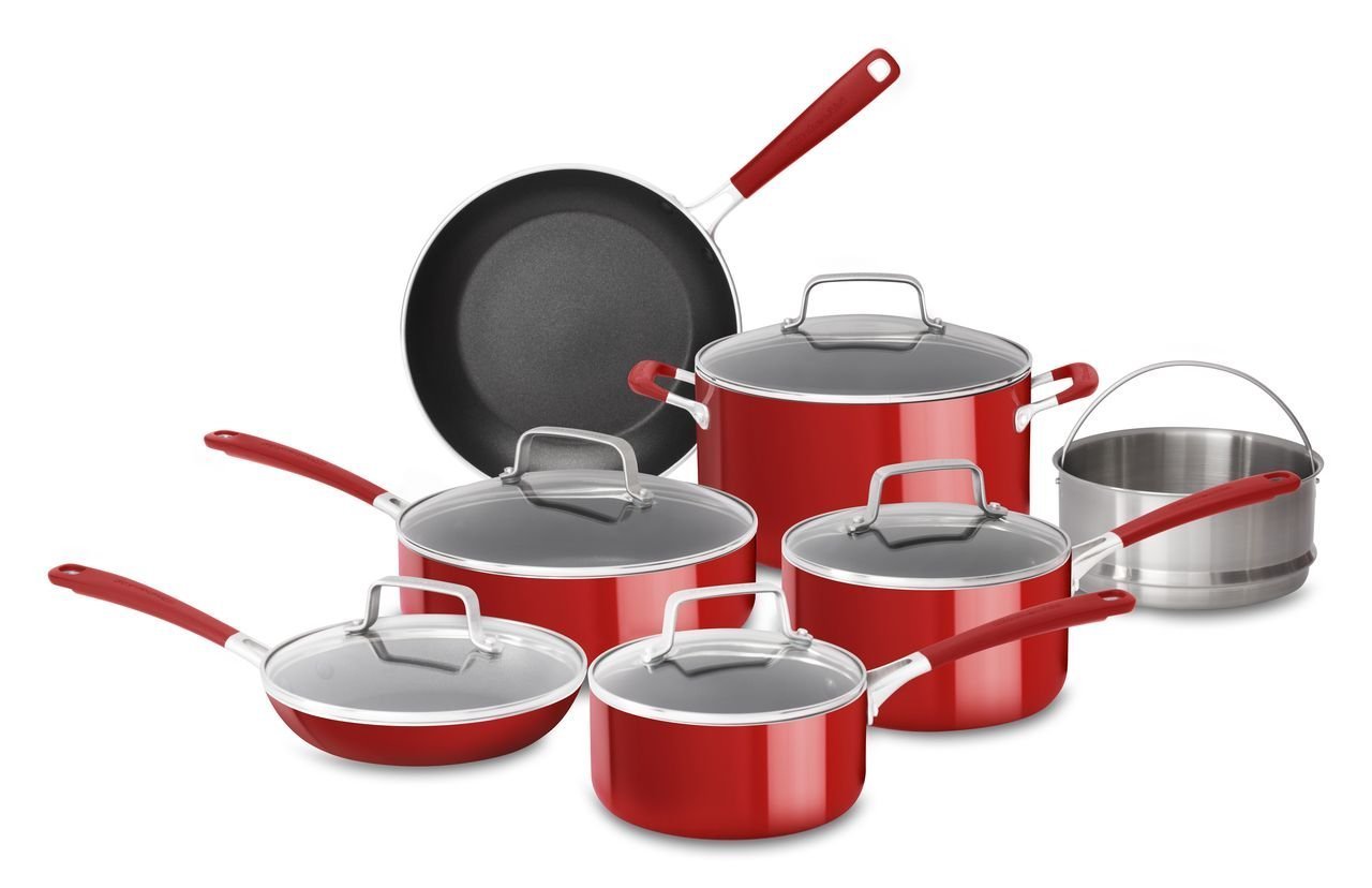 KitchenAid Aluminum Nonstick 12 Piece Cookware Set – Just $109.99!