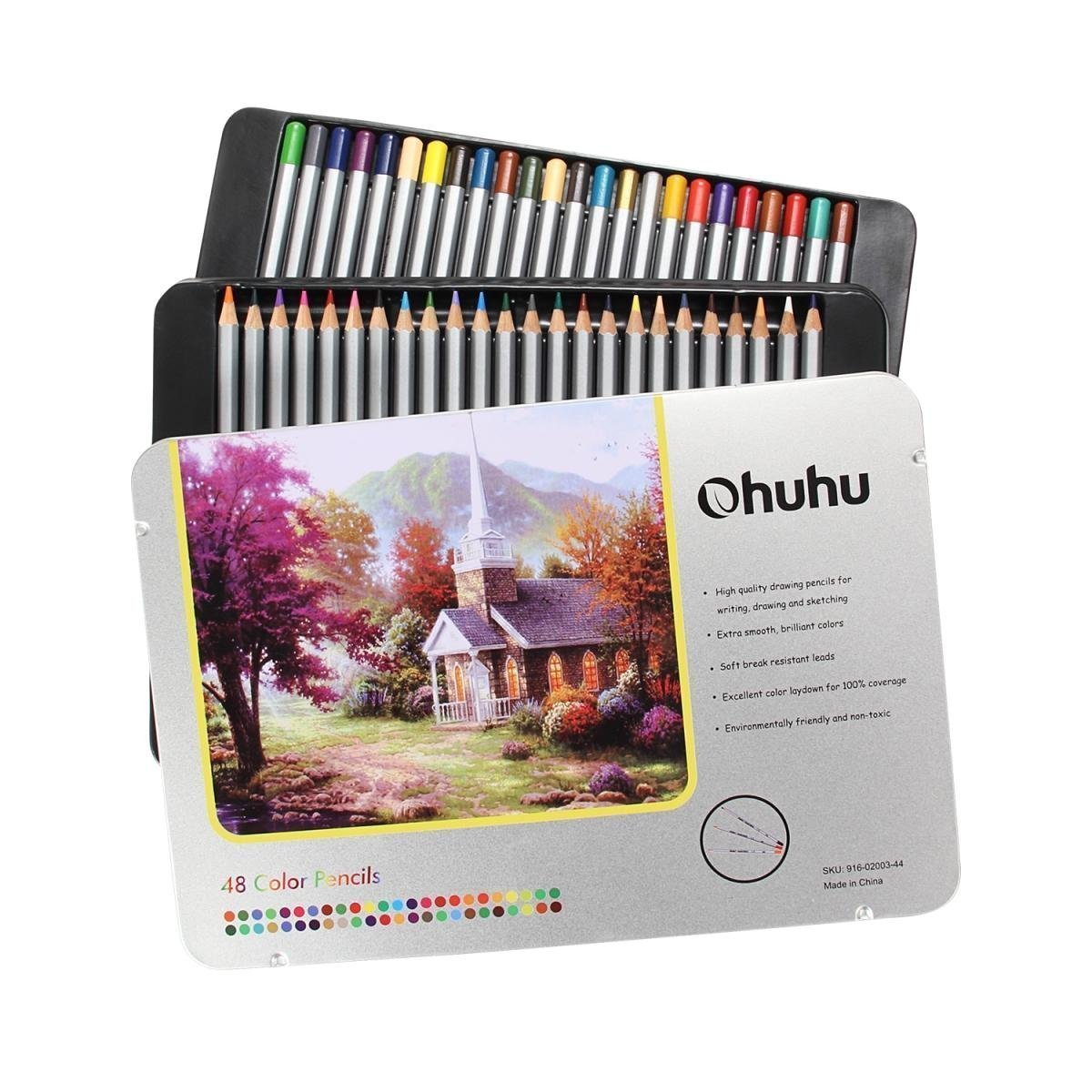 Ohuhu 72-color Colored Pencil/ Drawing Pencils in Tin Case – Just $11.99!