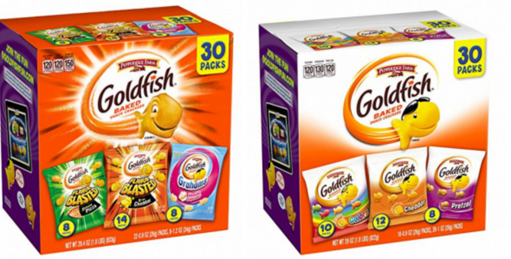 PRICE DROP! Pepperidge Farm Goldfish Variety Pack Classic & Bold Mix 30-Count Just $7.98 Each!