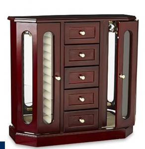 Cherry Wood Upright Jewelry Box Just $17.26 After SYW Reward Points! (Reg. $90.00)