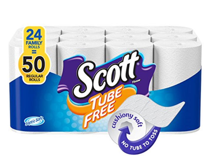 Scott Tube-Free Toilet Paper 24-Count Family Rolls Just $12.63 Shipped!