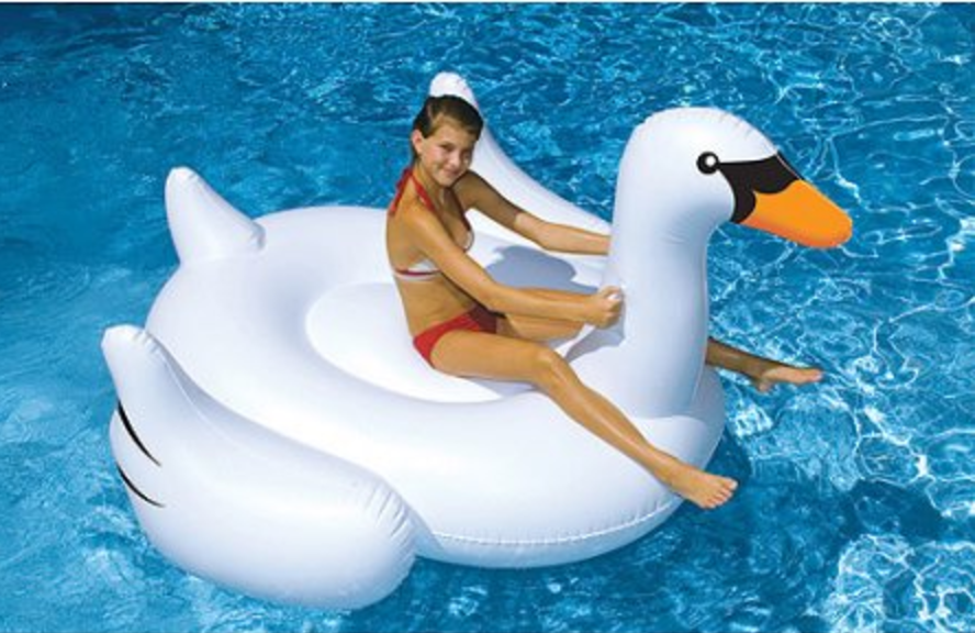 Giant Swan Inflatable Pool Toy Just $20.36 With In-Store Pickup!