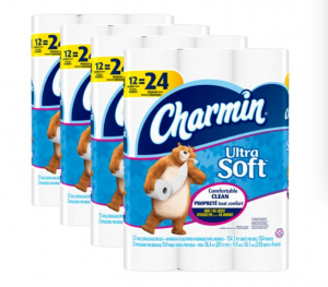 STOCK UP PRICE! Charmin Ultra Soft Toilet Paper 48 Family Rolls Just $19.75!