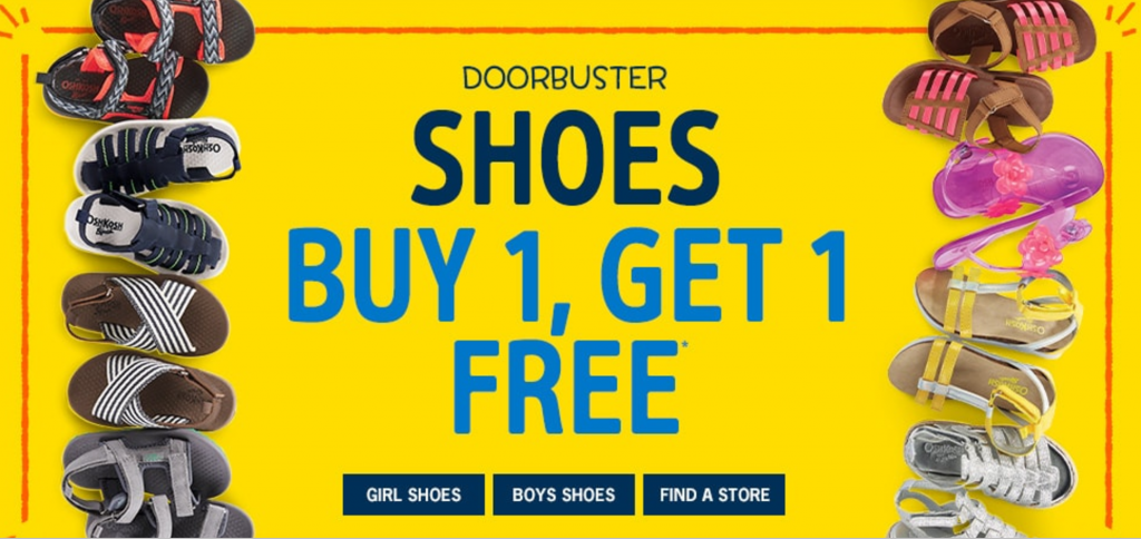 Osh Kosh: Buy 1 Get 1 FREE Shoes!