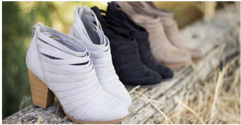 Strappy Booties In 4 Colors Just $24.99! (Reg. $54.99)