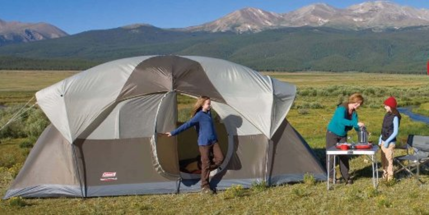 Coleman WeatherMaster 10 Person Hinged Door Tent $128.27!