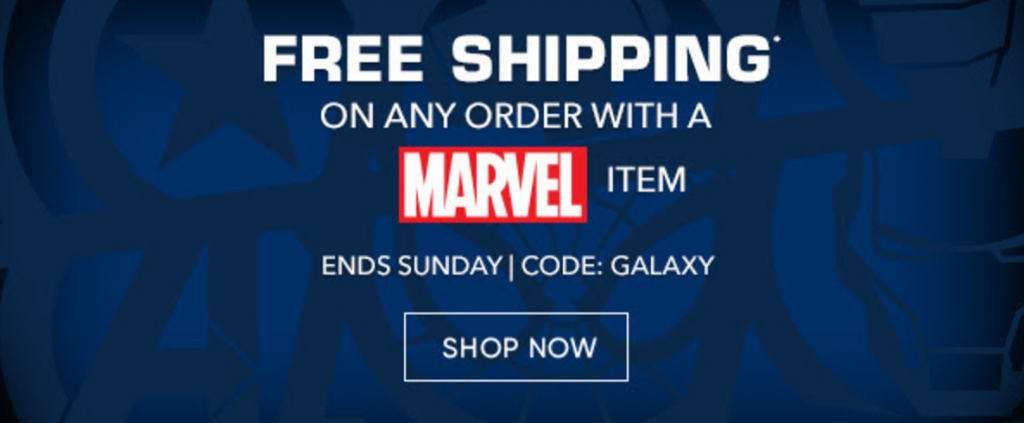 FREE Shipping With Any Marvel Purchase At The Disney Store!