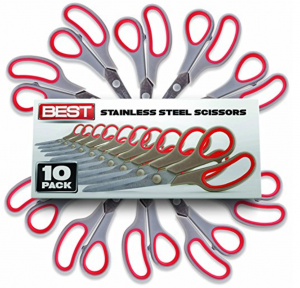 8-Inch Stainless Steel Blade Scissors 10-Pack Just $14.99! (Reg. $29.99)