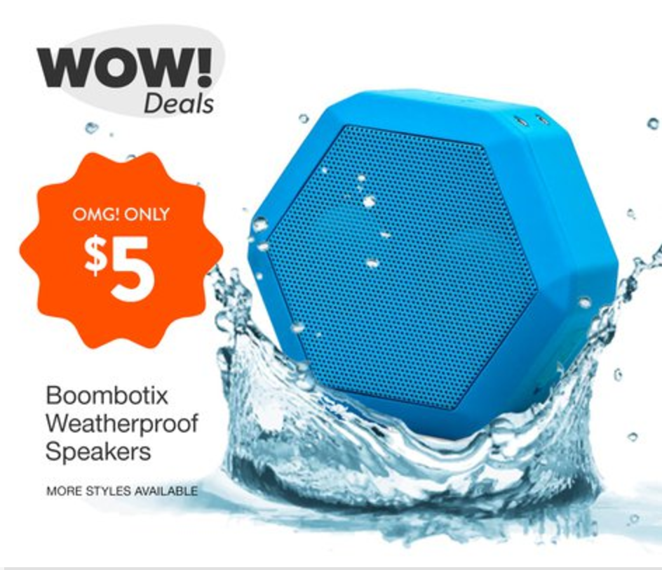 WOW Deal! Boombotix Waterproof Bluetooth Speaker Just $5.00!
