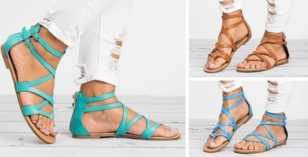 Colorful Gladiator Sandals Just $17.99!
