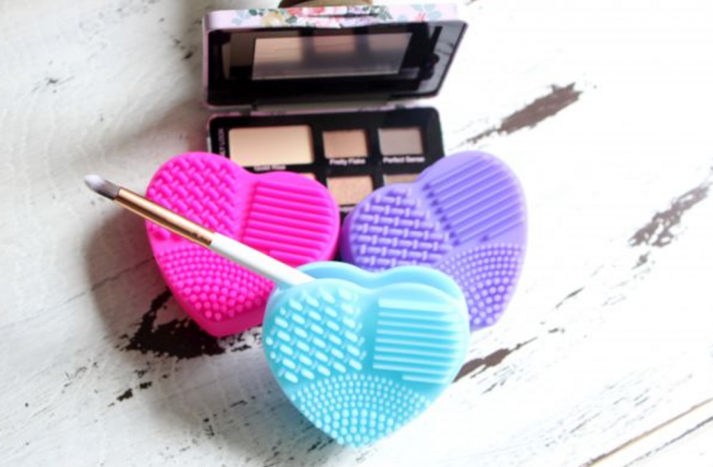Heart Make Up Brush Cleaner In 5 Colors Just $1.00! (Reg. $14.99)