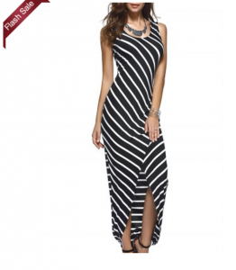 Asymmetric Striped Tank Maxi Dress Just $9.29! (XL Only)