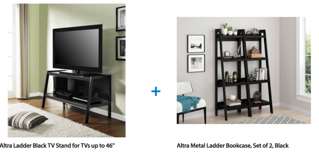 Altra Ladder Entertainment Center & Two Ladder BookCases Just $148.00!