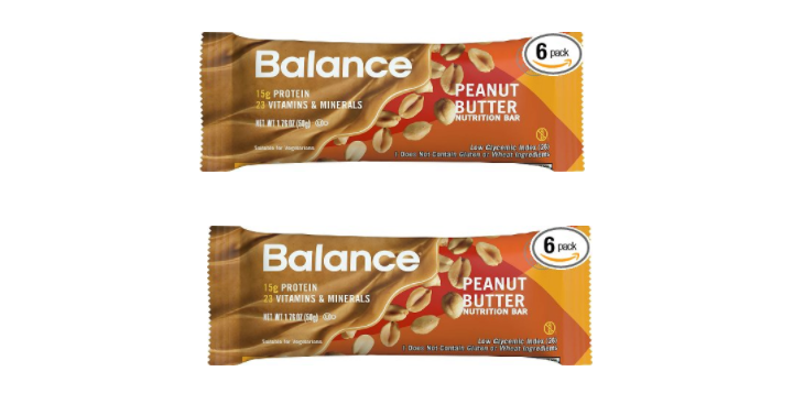 Balance Bar Peanut Butter, 1.76 Ounce Bars (6 Count) Only $3.09 Shipped!