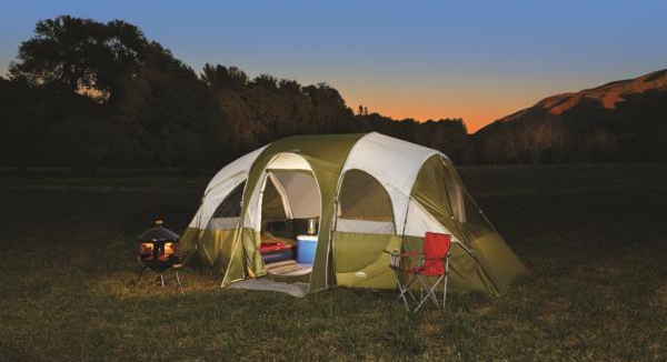 Northwest Territory Eagle River 18′ x 10′, 8 Person Tent with Quick Camp Insta-Frame—$79.99 + $10.80 Back in SYWR Points!