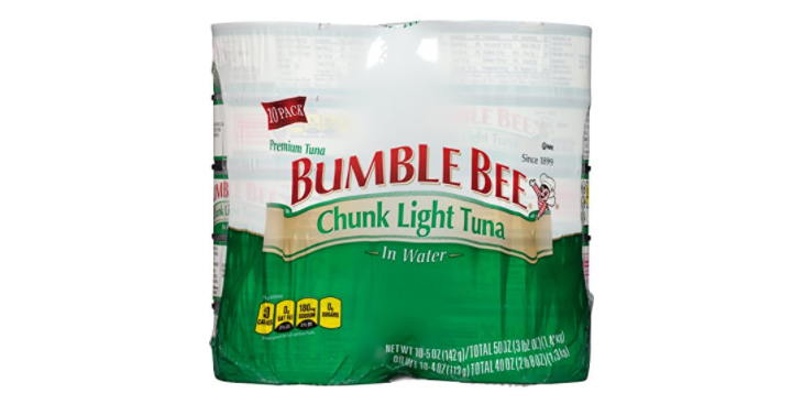 Bumble Bee Chunk Light Tuna in Water – 5oz (pack of 10) Only $7.52 Shipped! That’s Only $0.75 Each!