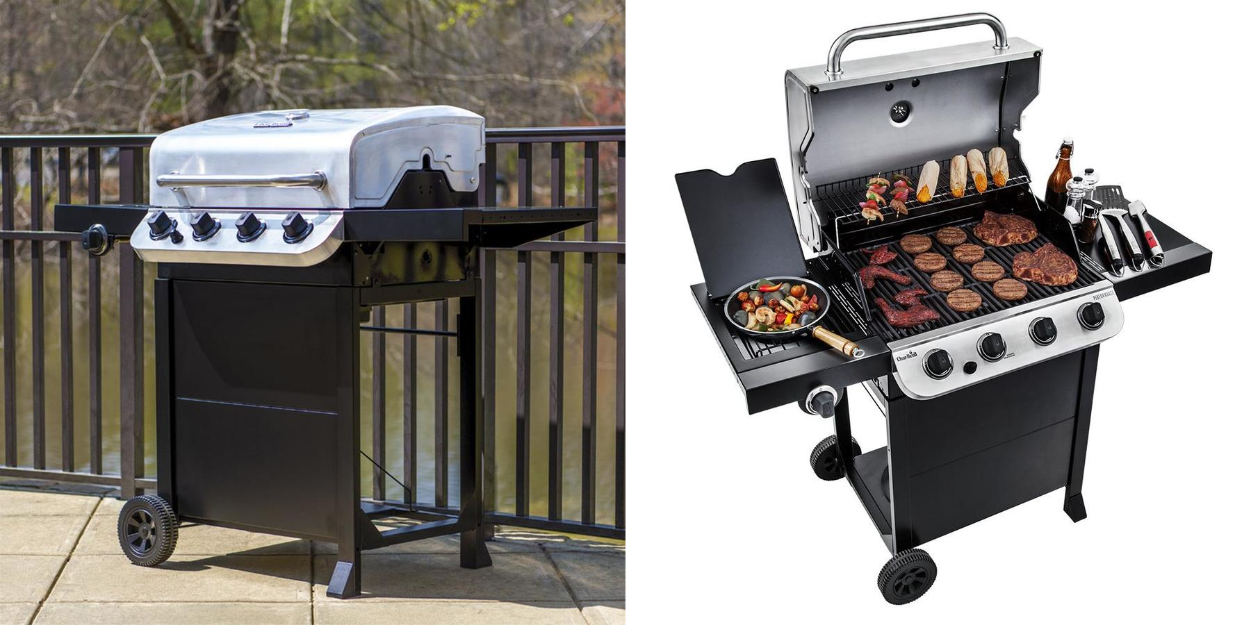 Char-Broil Performance Black and Stainless Steel 4-Burner Propane Grill With Side Burner—$149 + FREE Pickup!