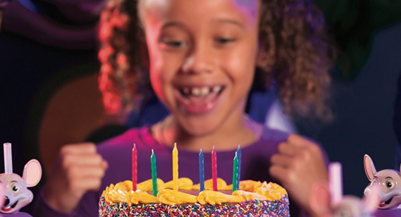 FREE Slice of Cake and Help Break a World Record at Chuck E Cheese Tonight!
