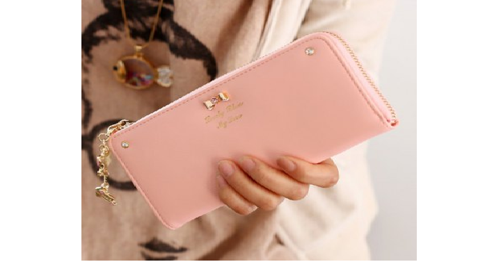 Women’s Sweet Bow and Pendant Design Clutch Wallet Only $6.93 Shipped!
