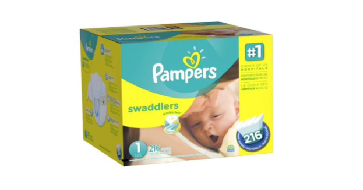 Pampers Swaddlers Diapers Size 1 (216 Count) Only $17.55 Shipped! Stock Up Price!