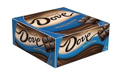 DOVE Milk Chocolate Singles Size Candy Bar 1.44-Ounce Bar 18-Count – Only $11.87!