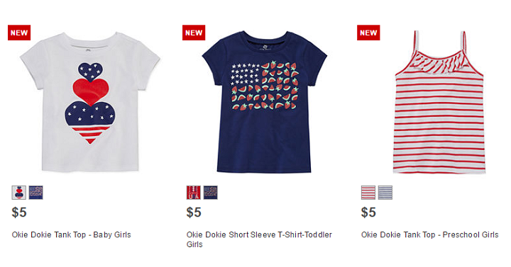 JCPenney: FREE Shipping with Non Minimum! Okie Dokie 4th of July Apparel Only $2.50 Each After Code!