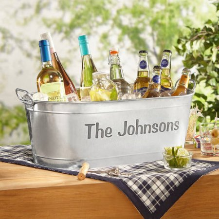 Personalized Galvanized Beverage Tub Only $19.97! (Reg $27.00) Perfect for BBQ, Neighborhood Parties, Graduation Party & More!