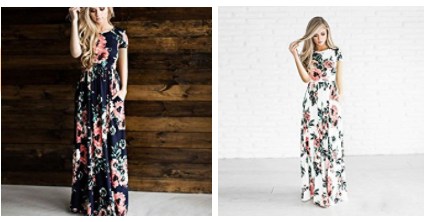 Women’s Short Sleeve Printed Boho Maxi Dresses Only $13-$15 Shipped!