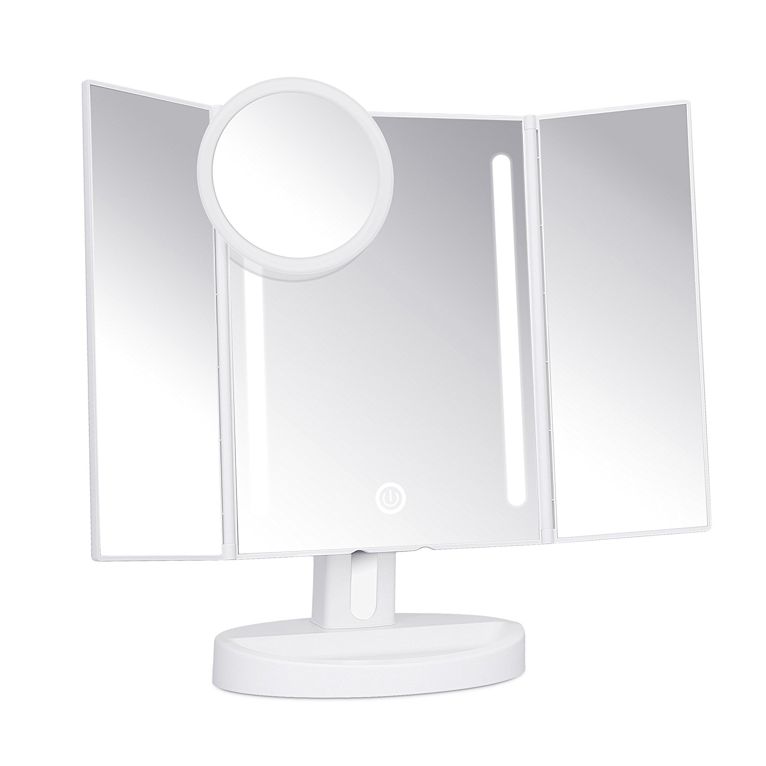 Amazon: Trifold LED Lighted Makeup Mirror with Touch Screen Only $25.49 Shipped!