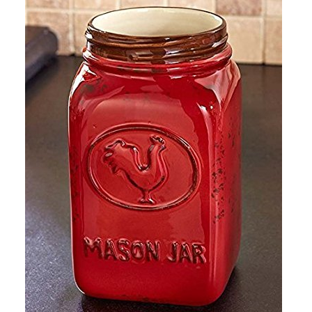 Red Rooster Rustic Utensil Holder Mason Jar Only $14.98 on Amazon!